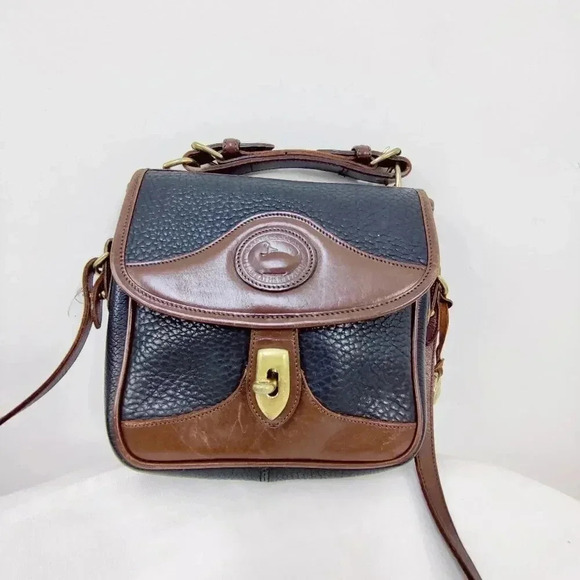 Dooney & Bourke vintage black leather saddle bag crossbody - Picture 11 of 16